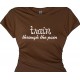 Train Through The Pain Fitness Message Tee Shirt
